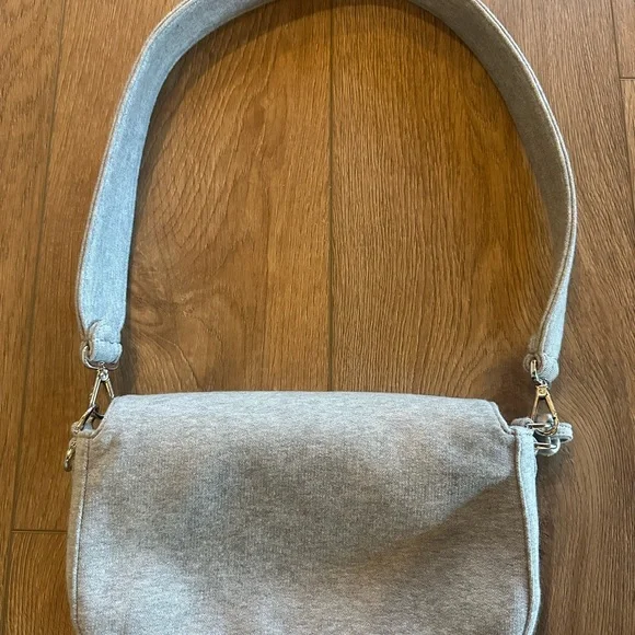 Fendi x Marc Jacobs Grey Ice Jersey Logo Baguette Bag - Picture 11 of 11